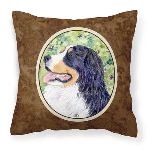 'Caroline'S Treasures Ss8706Pw1414 Bernese Mountain Dog Decorative Canvas Fabric Pillow, Large, Multicolor'