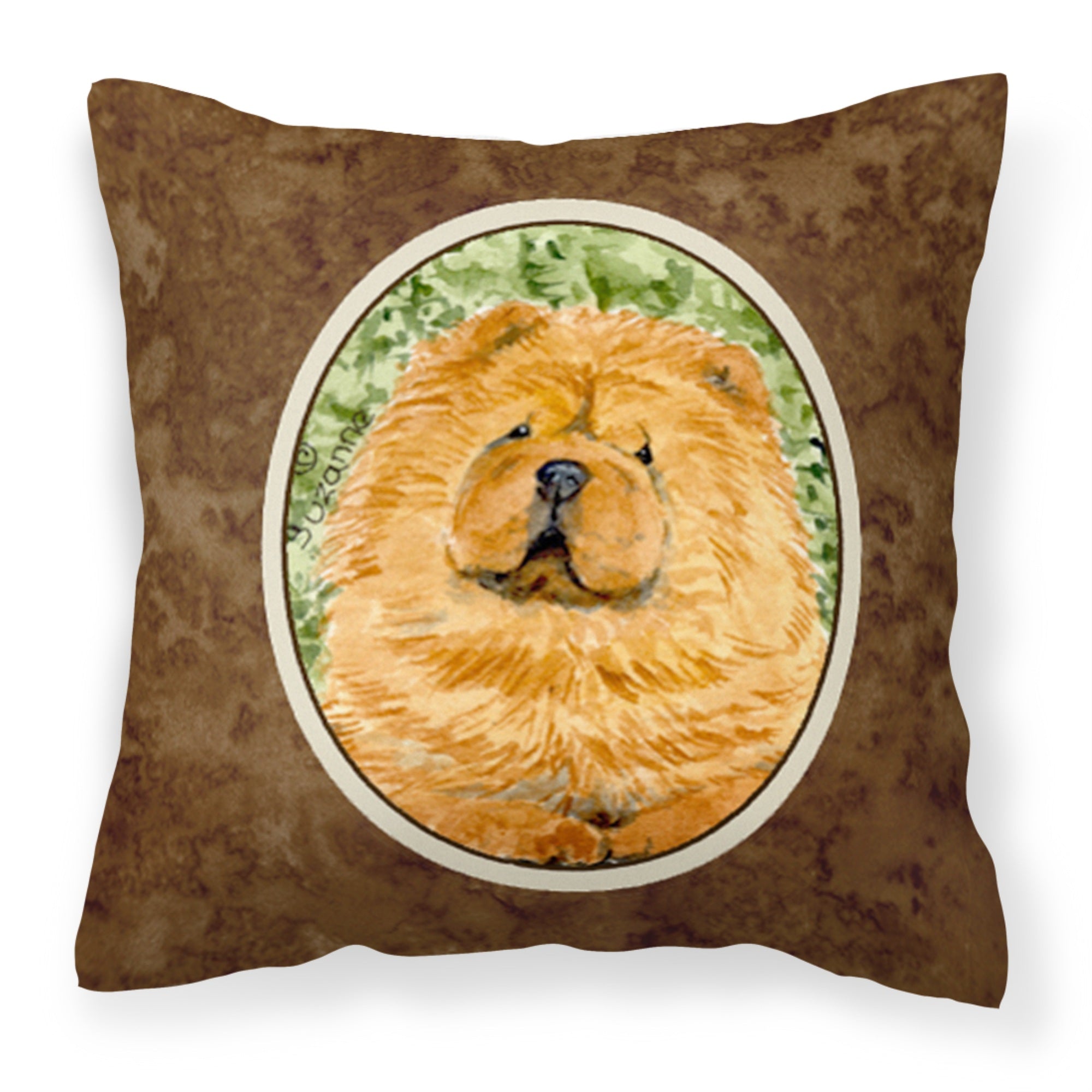 'Caroline'S Treasures Ss8709Pw1414 Chow Chow Decorative Canvas Fabric Pillow, Large, Multicolor'