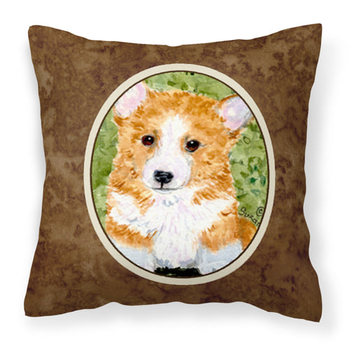 'Caroline'S Treasures Ss8710Pw1414 Corgi Decorative Canvas Fabric Pillow, Large, Multicolor'