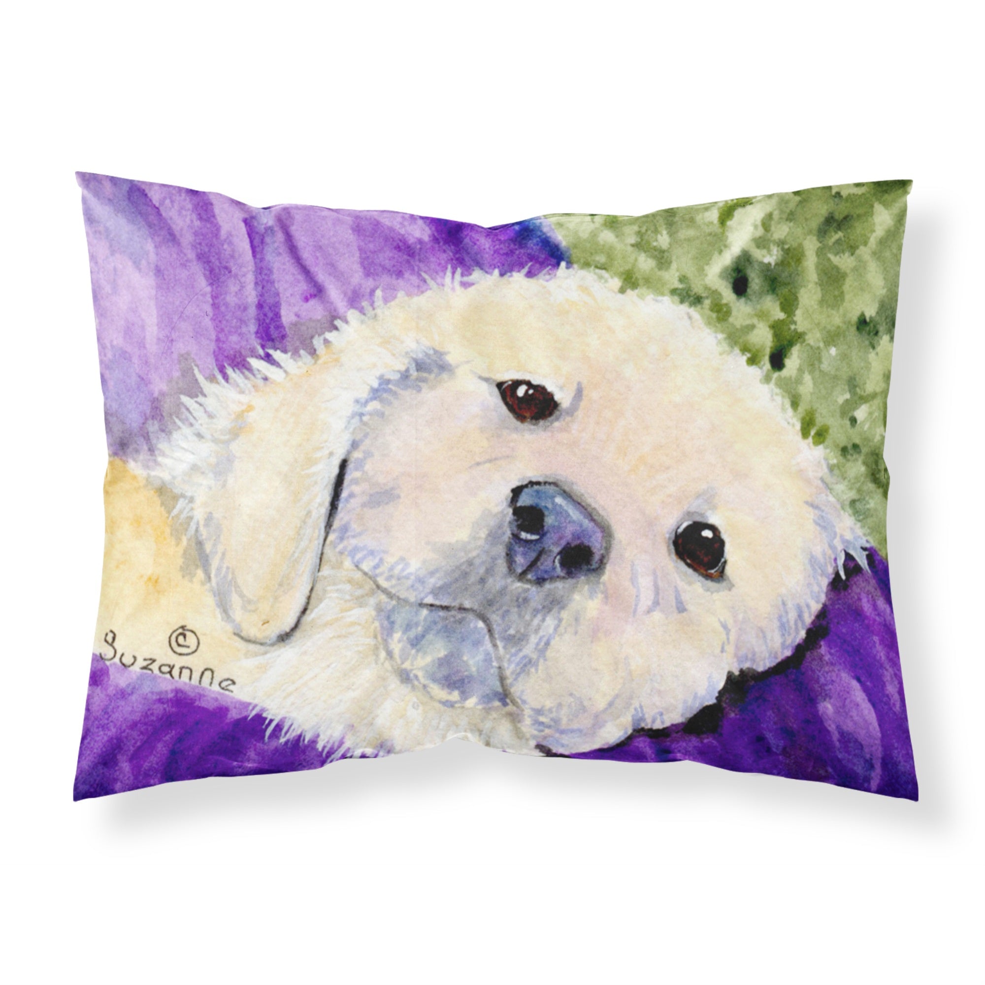 'Caroline'S Treasures Ss8715Pillowcase Golden Retriever Moisture Wicking Fabric Standard Pillowcase, Large, Multicolor'