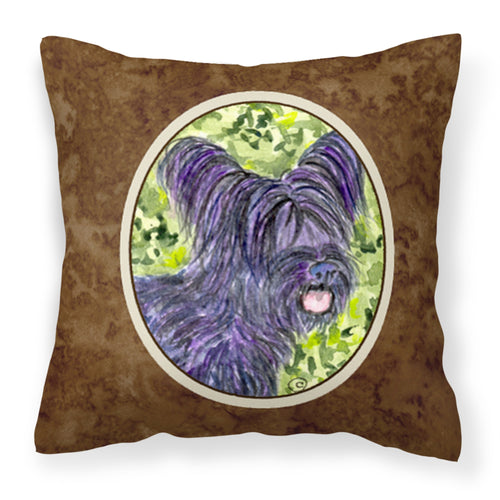 'Caroline'S Treasures Ss8718Pw1414 Skye Terrier Decorative Canvas Fabric Pillow, Large, Multicolor'