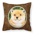 'Caroline'S Treasures Ss8726Pw1414 Shiba Inu Decorative Canvas Fabric Pillow, Large, Multicolor'