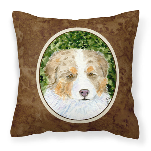 'Caroline'S Treasures Ss8732Pw1414 Australian Shepherd Decorative Canvas Fabric Pillow, Large, Multicolor'