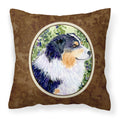 'Caroline'S Treasures Ss8737Pw1414 Australian Shepherd Decorative Canvas Fabric Pillow, Large, Multicolor'