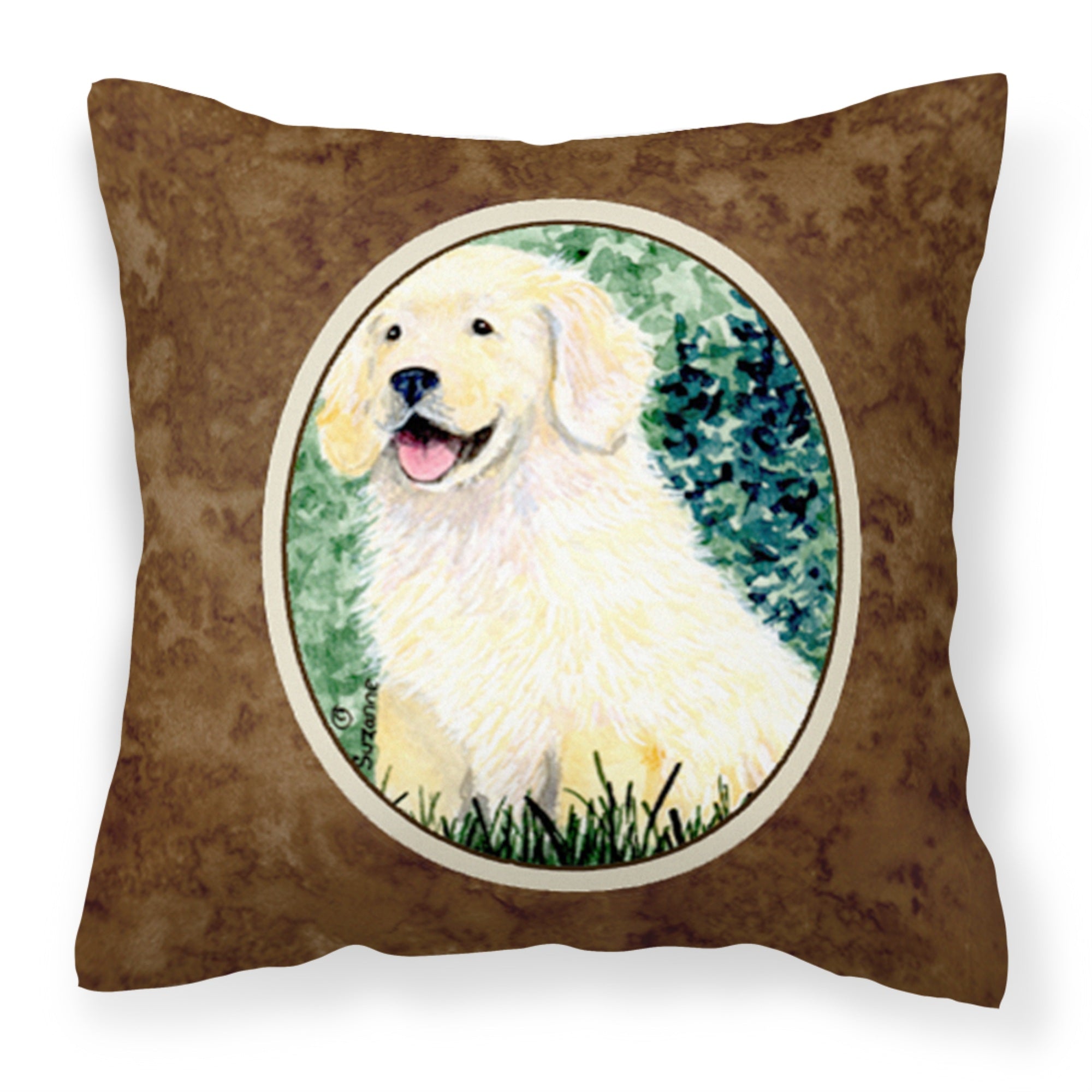 'Caroline'S Treasures Ss8739Pw1414 Golden Retriever Decorative Canvas Fabric Pillow, Large, Multicolor'
