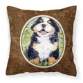 'Caroline'S Treasures Ss8750Pw1414 Bernese Mountain Dog Decorative Canvas Fabric Pillow, Large, Multicolor'