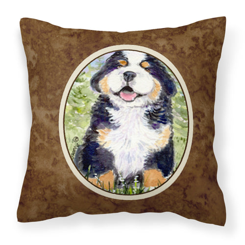 'Caroline'S Treasures Ss8750Pw1414 Bernese Mountain Dog Decorative Canvas Fabric Pillow, Large, Multicolor'