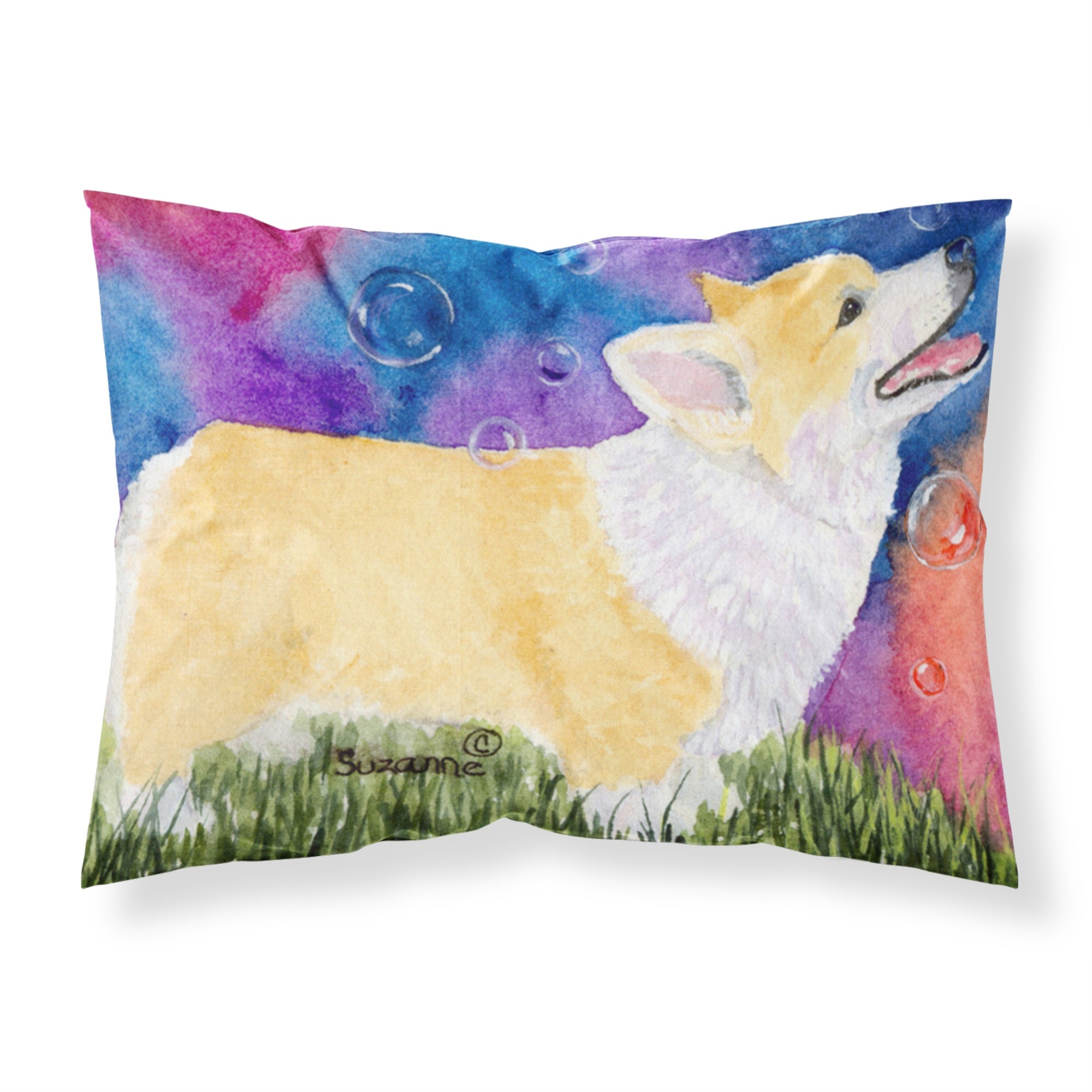 'Caroline'S Treasures Ss8751Pillowcase Corgi Moisture Wicking Fabric Standard Pillowcase, Large, Multicolor'