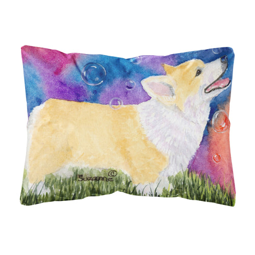 'Caroline'S Treasures Ss8751Pw1216 Corgi Decorative Canvas Fabric Pillow, Large, Multicolor'