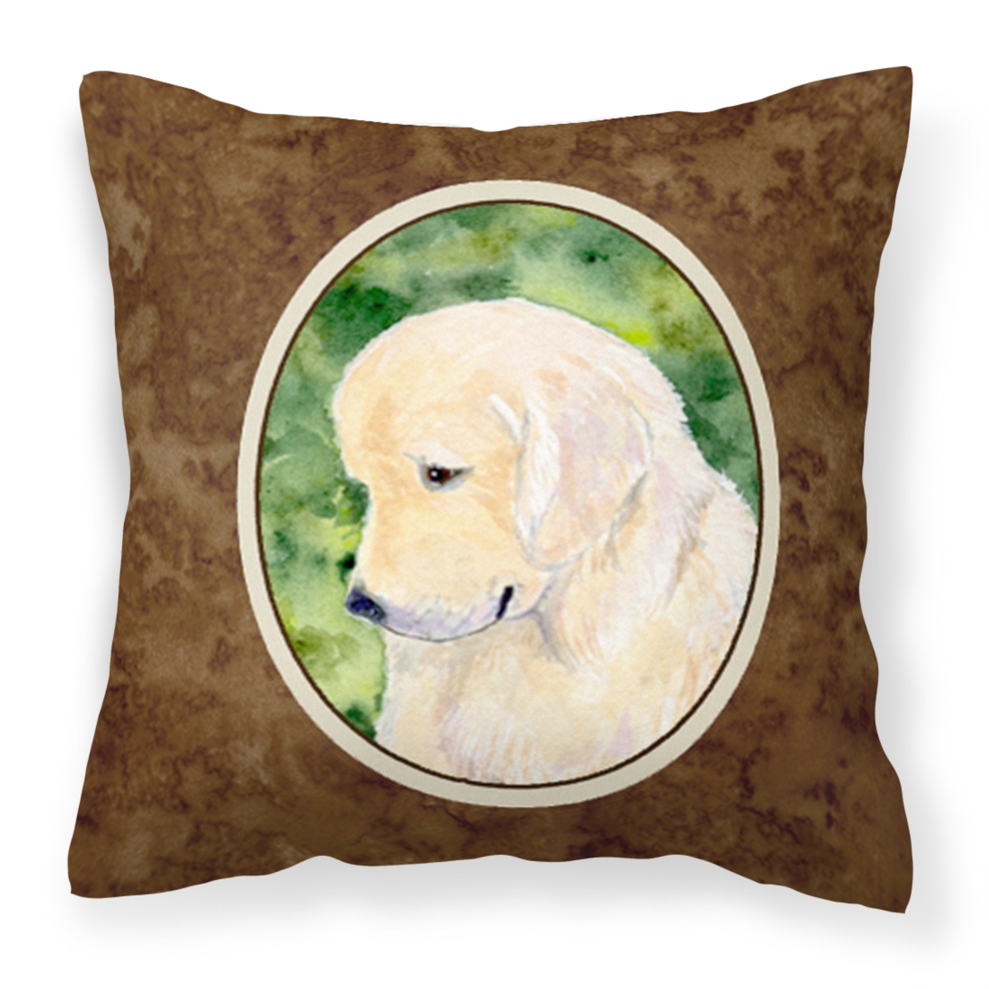 'Caroline'S Treasures Ss8757Pw1414 Golden Retriever Decorative Canvas Fabric Pillow, Large, Multicolor'