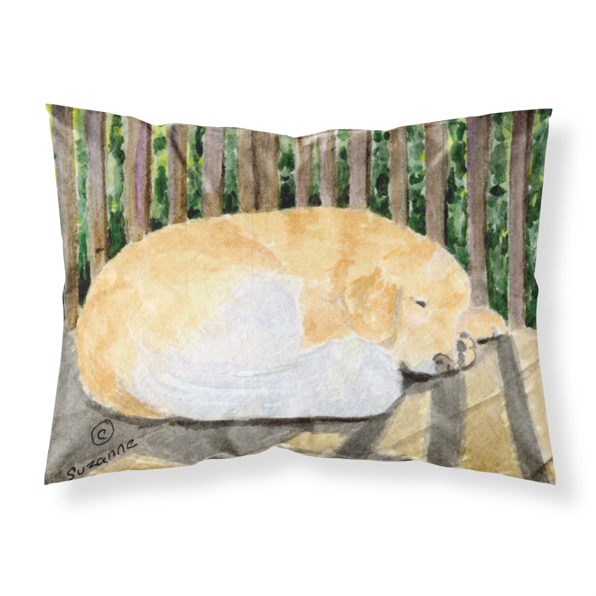 'Caroline'S Treasures Ss8760Pillowcase Golden Retriever Moisture Wicking Fabric Standard Pillowcase, Large, Multicolor'