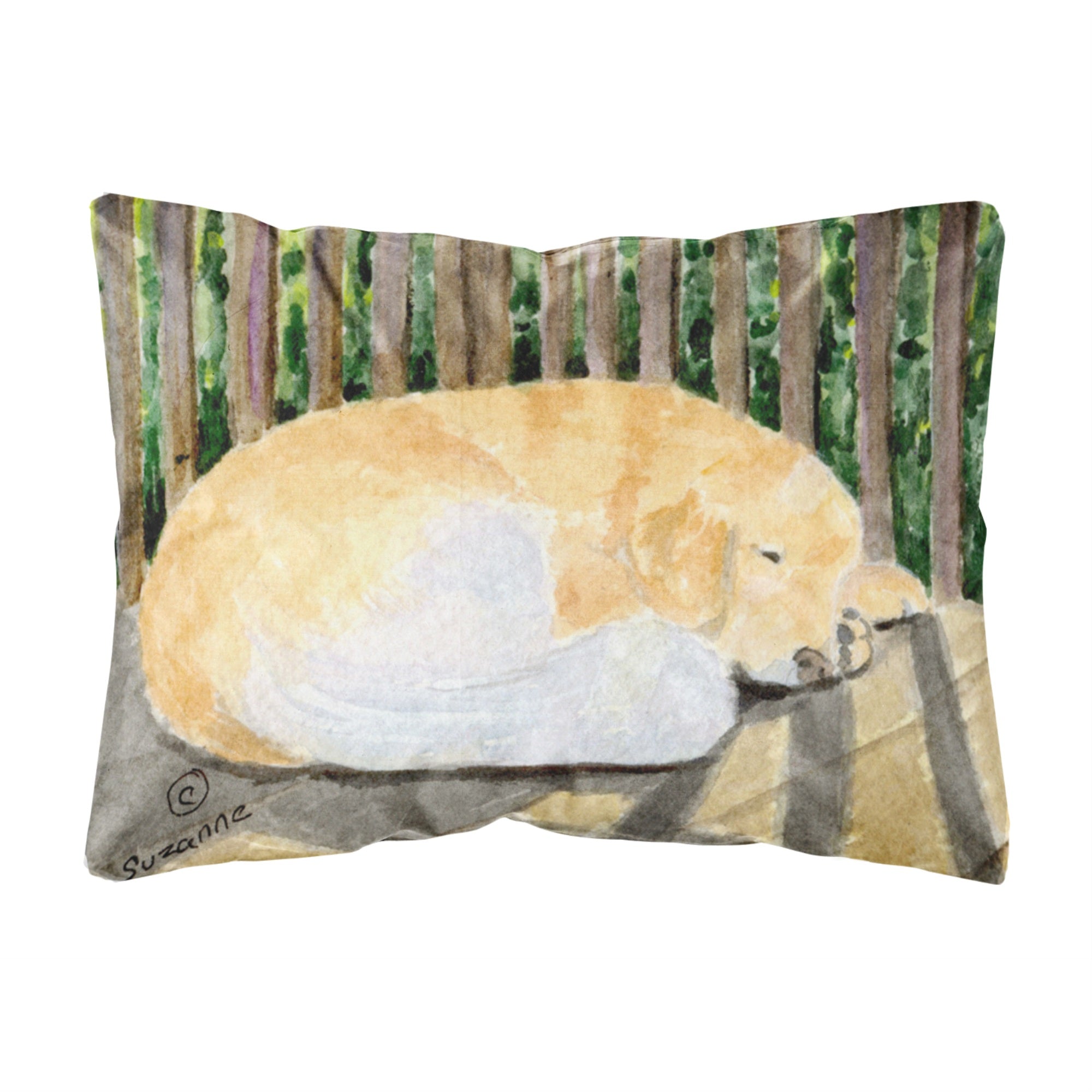 'Caroline'S Treasures Ss8760Pw1216 Golden Retriever Decorative Canvas Fabric Pillow, Large, Multicolor'