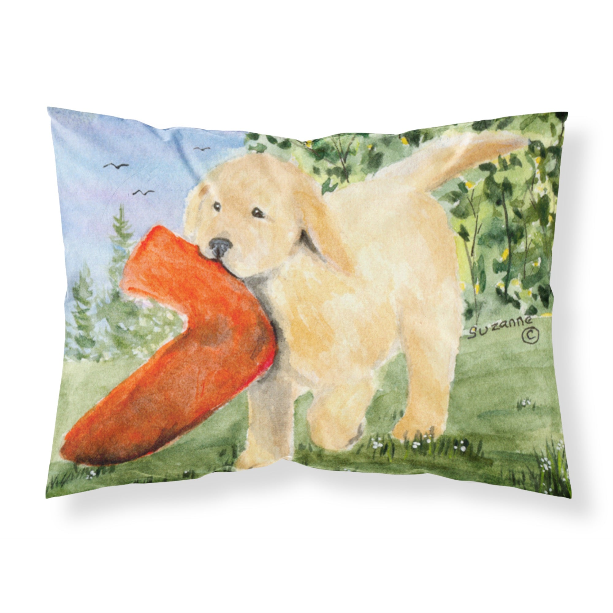 'Caroline'S Treasures Ss8762Pillowcase Golden Retriever Moisture Wicking Fabric Standard Pillowcase, Large, Multicolor'
