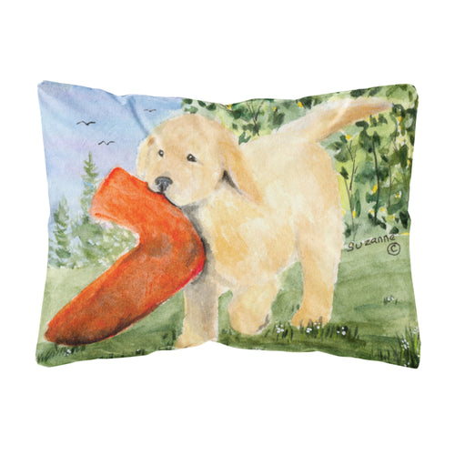 'Caroline'S Treasures Ss8762Pw1216 Golden Retriever Decorative Canvas Fabric Pillow, Large, Multicolor'