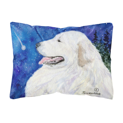 'Caroline'S Treasures Ss8774Pw1216 Great Pyrenees Decorative Canvas Fabric Pillow, Large, Multicolor'