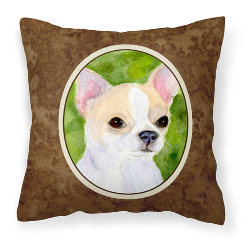 'Caroline'S Treasures Ss8786Pw1414 Chihuahua Decorative Canvas Fabric Pillow, Large, Multicolor'
