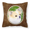 'Caroline'S Treasures Ss8788Pw1414 Chihuahua Decorative Canvas Fabric Pillow, Large, Multicolor'