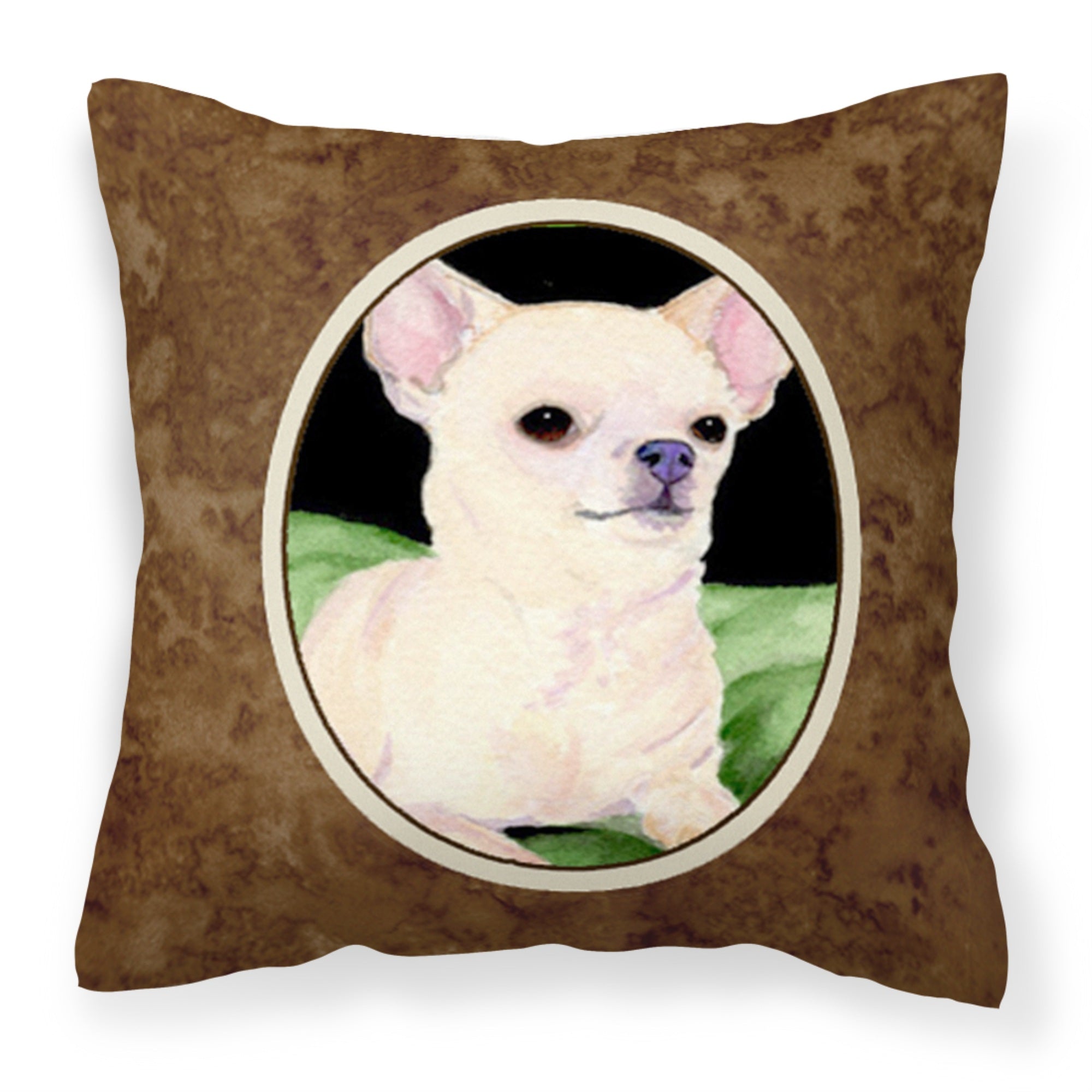 'Caroline'S Treasures Ss8789Pw1414 Chihuahua Decorative Canvas Fabric Pillow, Large, Multicolor'