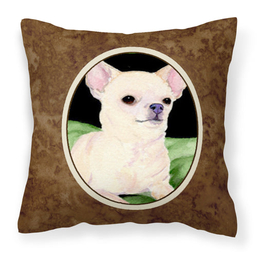 'Caroline'S Treasures Ss8789Pw1414 Chihuahua Decorative Canvas Fabric Pillow, Large, Multicolor'