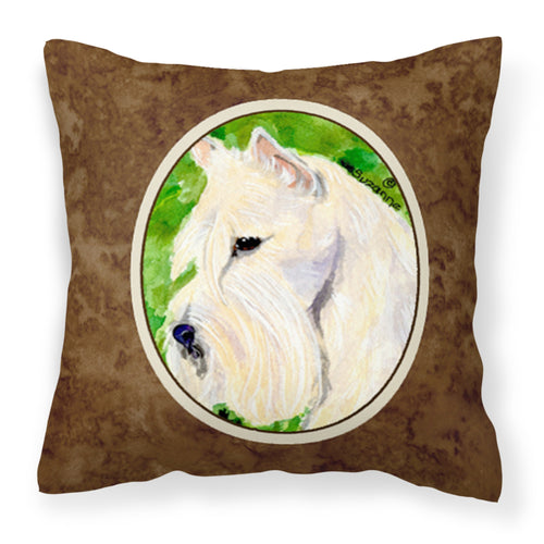 'Caroline'S Treasures Ss8791Pw1414 Scottish Terrier Decorative Canvas Fabric Pillow, Large, Multicolor'