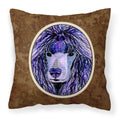 'Caroline'S Treasures Ss8800Pw1414 Poodle Decorative Canvas Fabric Pillow, Large, Multicolor'