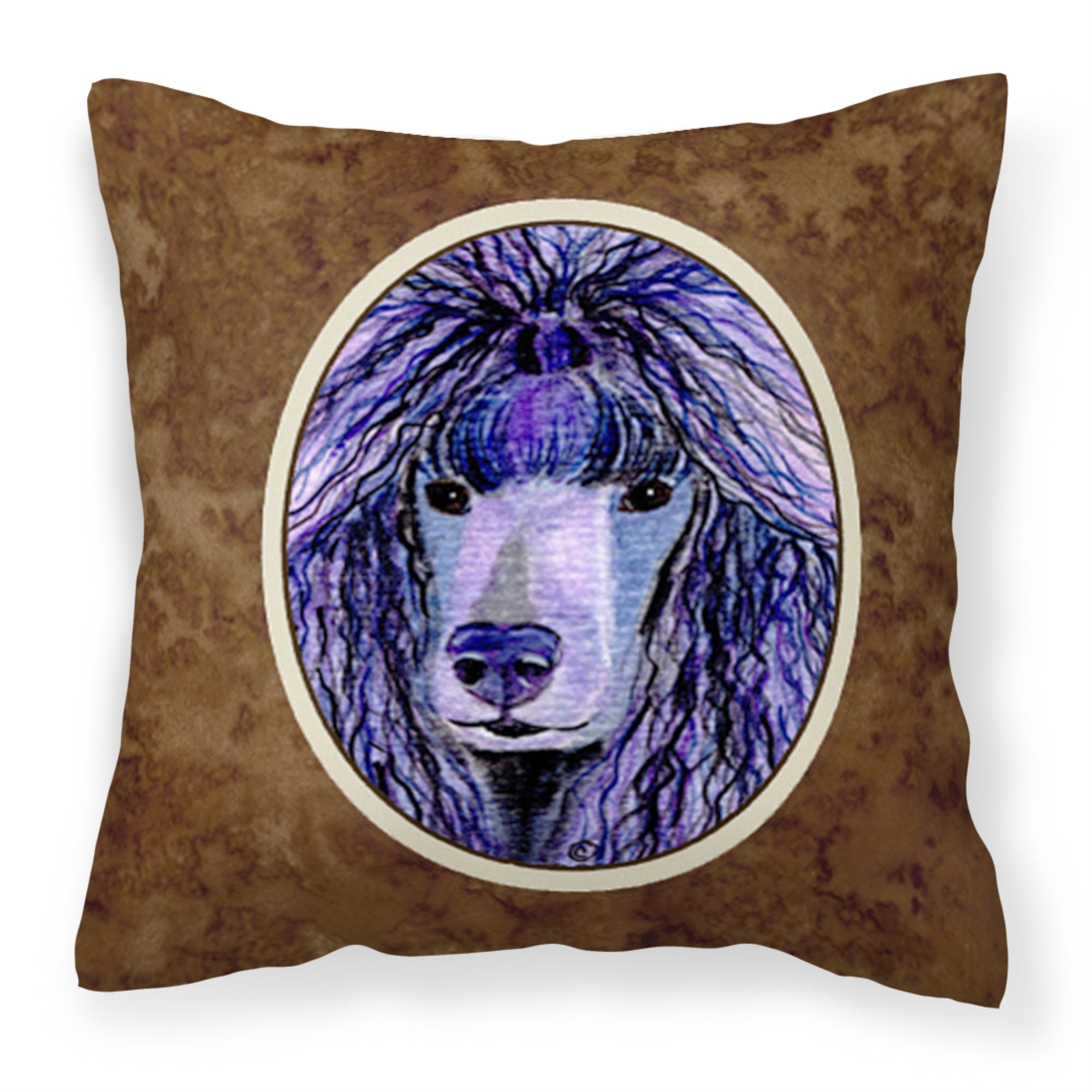 'Caroline'S Treasures Ss8800Pw1414 Poodle Decorative Canvas Fabric Pillow, Large, Multicolor'