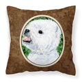 'Caroline'S Treasures Ss8802Pw1414 Westie Decorative Canvas Fabric Pillow, Large, Multicolor'