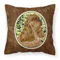'Caroline'S Treasures Ss8807Pw1414 Cocker Spaniel Decorative Canvas Fabric Pillow, Large, Multicolor'