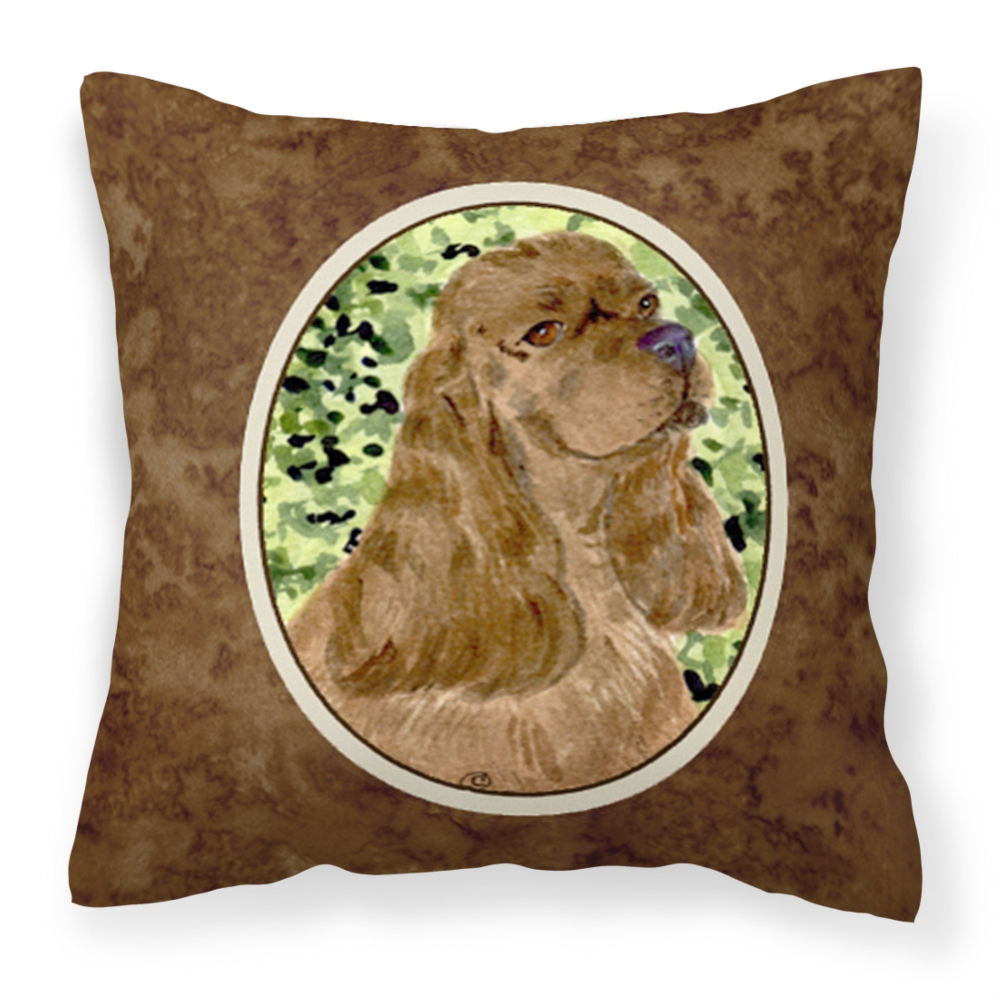 'Caroline'S Treasures Ss8807Pw1414 Cocker Spaniel Decorative Canvas Fabric Pillow, Large, Multicolor'
