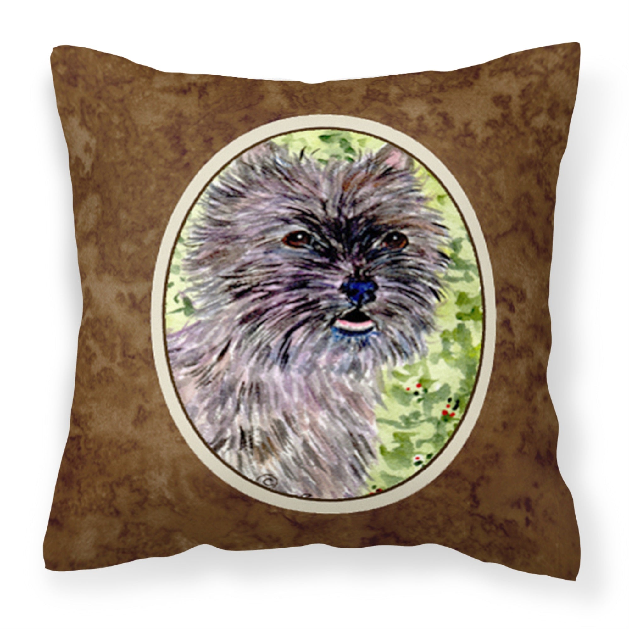 'Caroline'S Treasures Ss8815Pw1414 Cairn Terrier Decorative Canvas Fabric Pillow, Large, Multicolor'