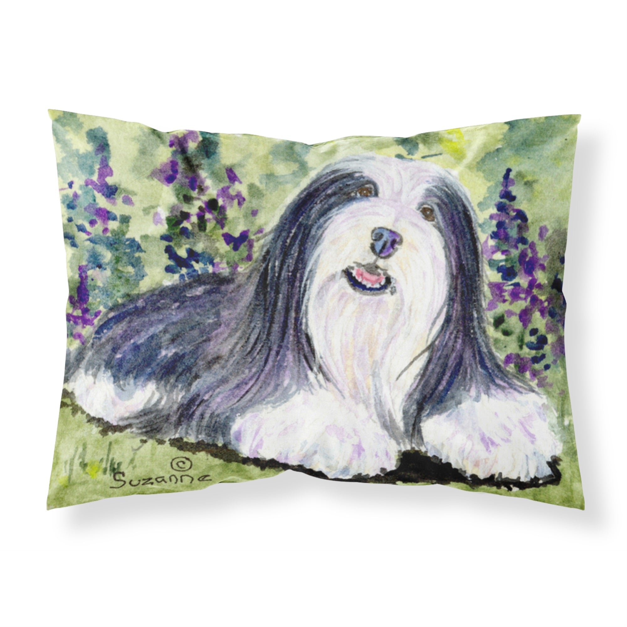 'Caroline'S Treasures Ss8816Pillowcase Bearded Collie Moisture Wicking Fabric Standard Pillowcase, Large, Multicolor'