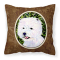 'Caroline'S Treasures Ss8818Pw1414 Westie Decorative Canvas Fabric Pillow, Large, Multicolor'