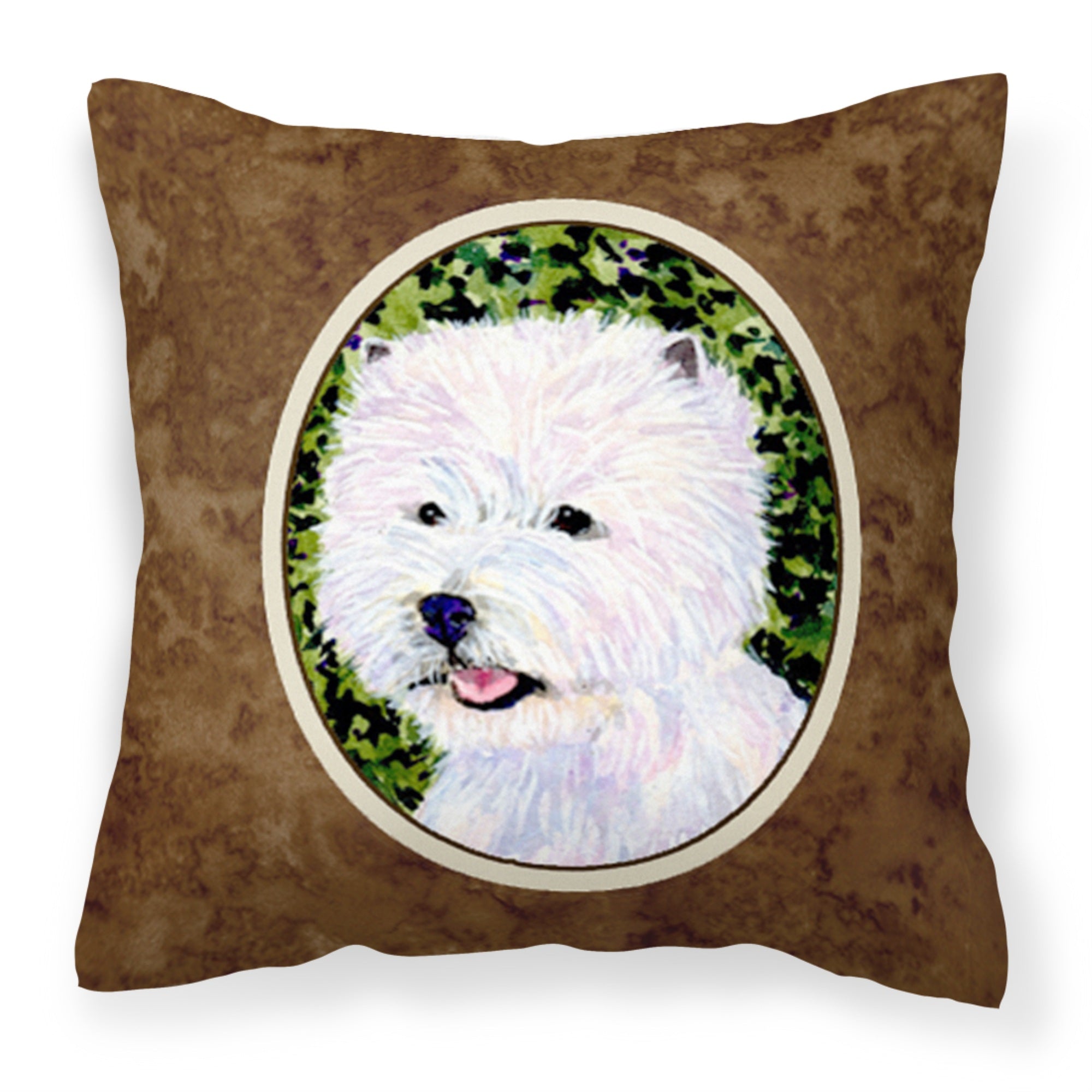 'Caroline'S Treasures Ss8818Pw1414 Westie Decorative Canvas Fabric Pillow, Large, Multicolor'
