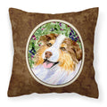 'Caroline'S Treasures Ss8819Pw1414 Australian Shepherd Decorative Canvas Fabric Pillow, Large, Multicolor'