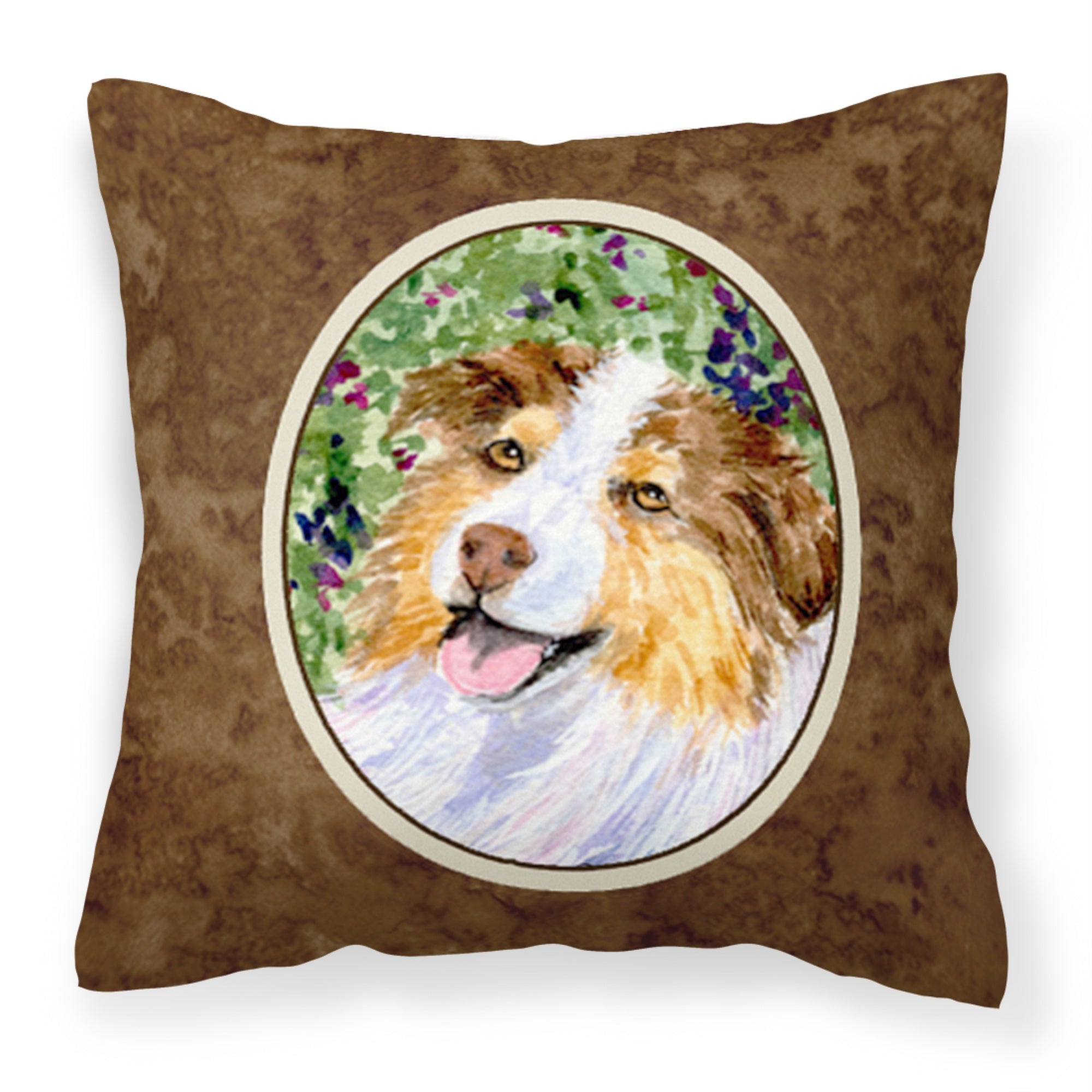 'Caroline'S Treasures Ss8819Pw1414 Australian Shepherd Decorative Canvas Fabric Pillow, Large, Multicolor'