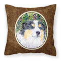 'Caroline'S Treasures Ss8821Pw1414 Australian Shepherd Decorative Canvas Fabric Pillow, Large, Multicolor'