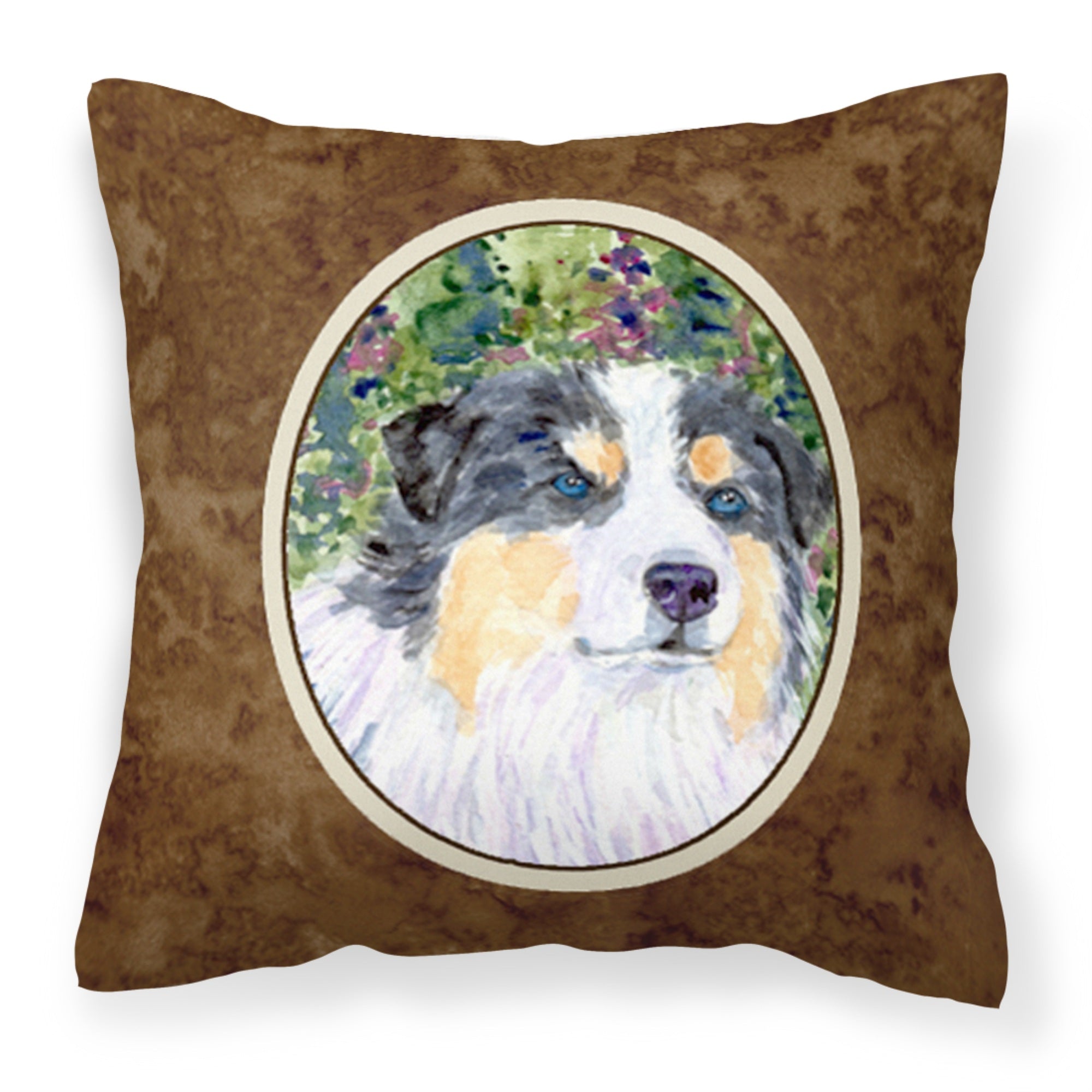 'Caroline'S Treasures Ss8821Pw1414 Australian Shepherd Decorative Canvas Fabric Pillow, Large, Multicolor'