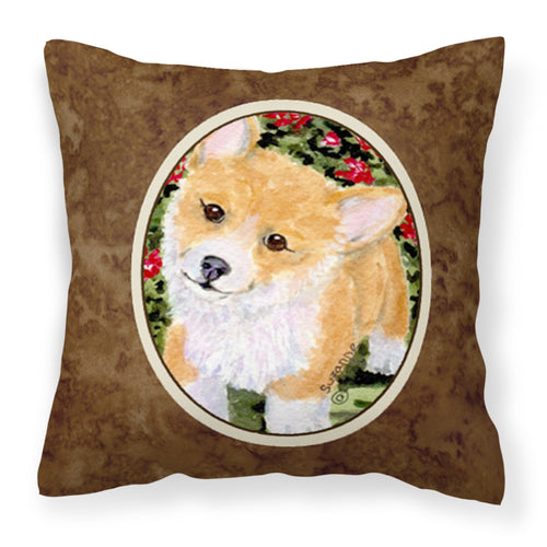 'Caroline'S Treasures Ss8823Pw1414 Corgi Decorative Canvas Fabric Pillow, Large, Multicolor'