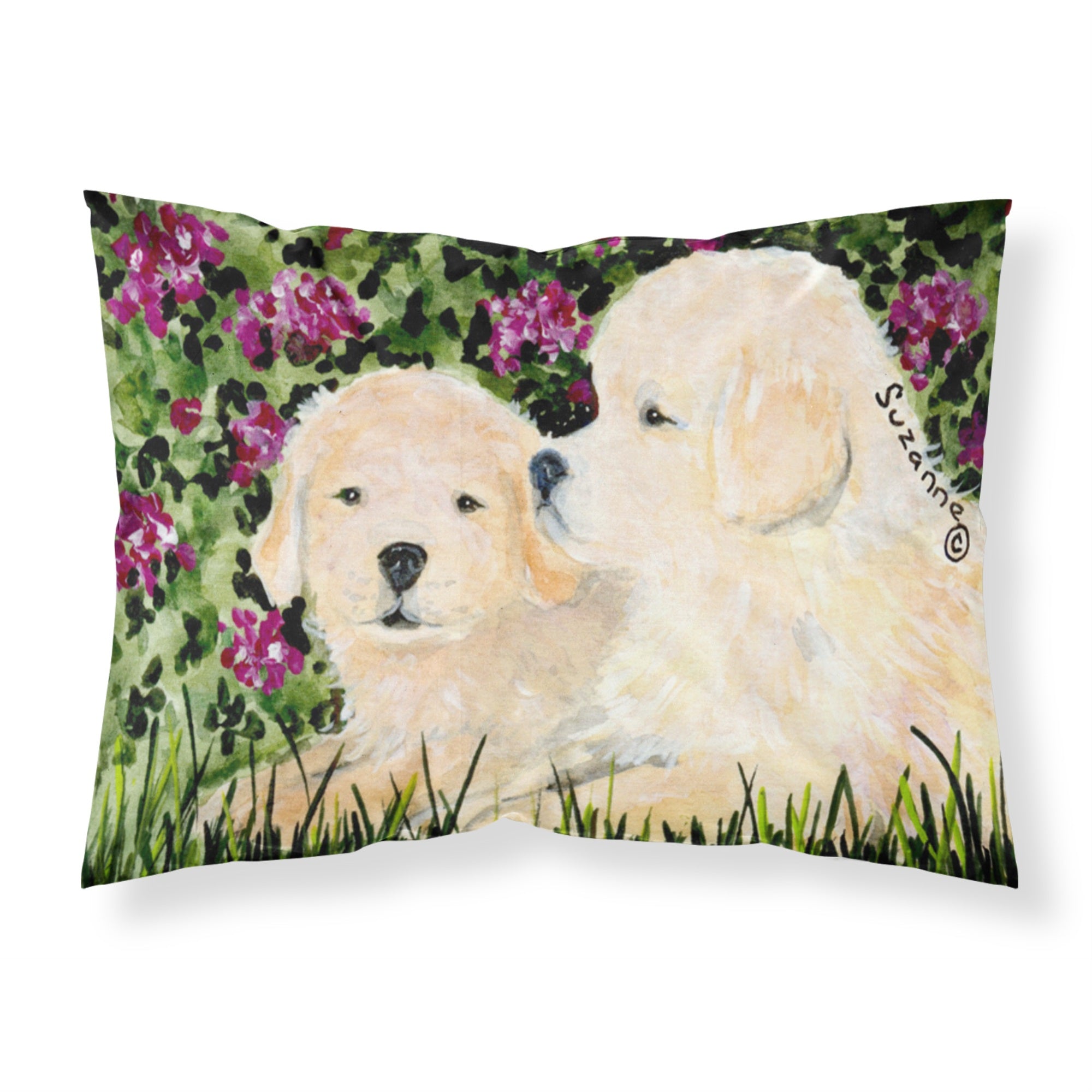 'Caroline'S Treasures Ss8826Pillowcase Golden Retriever Moisture Wicking Fabric Standard Pillowcase, Large, Multicolor'