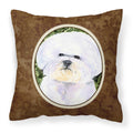 'Caroline'S Treasures Ss8829Pw1414 Bichon Frise Decorative Canvas Fabric Pillow, Large, Multicolor'