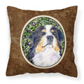 'Caroline'S Treasures Ss8830Pw1414 Bernese Mountain Dog Decorative Canvas Fabric Pillow, Large, Multicolor'