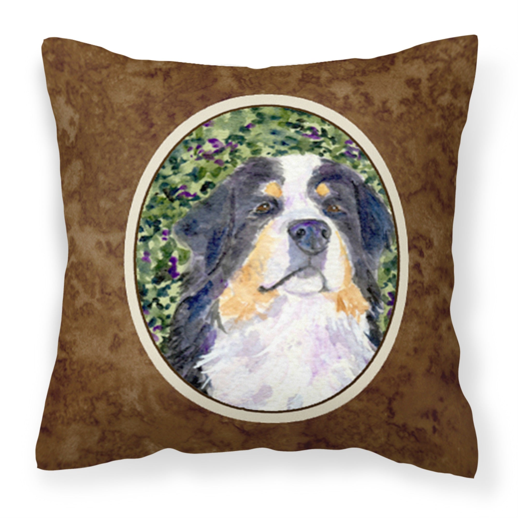 'Caroline'S Treasures Ss8830Pw1414 Bernese Mountain Dog Decorative Canvas Fabric Pillow, Large, Multicolor'
