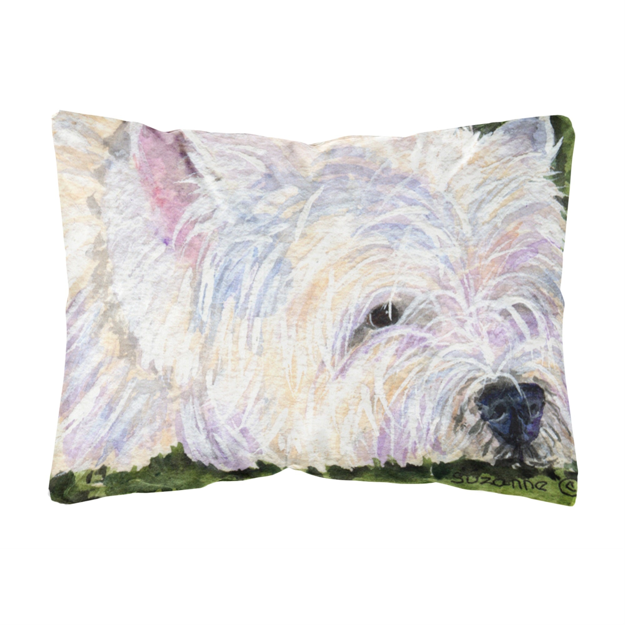 'Caroline'S Treasures Ss8831Pw1216 Westie Decorative Canvas Fabric Pillow, Large, Multicolor'