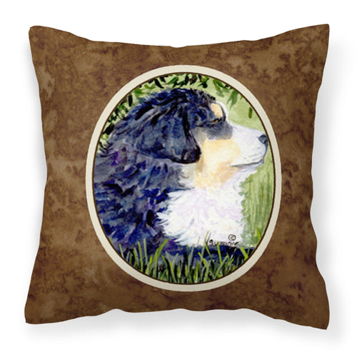'Caroline'S Treasures Ss8832Pw1414 Bernese Mountain Dog Decorative Canvas Fabric Pillow, Large, Multicolor'