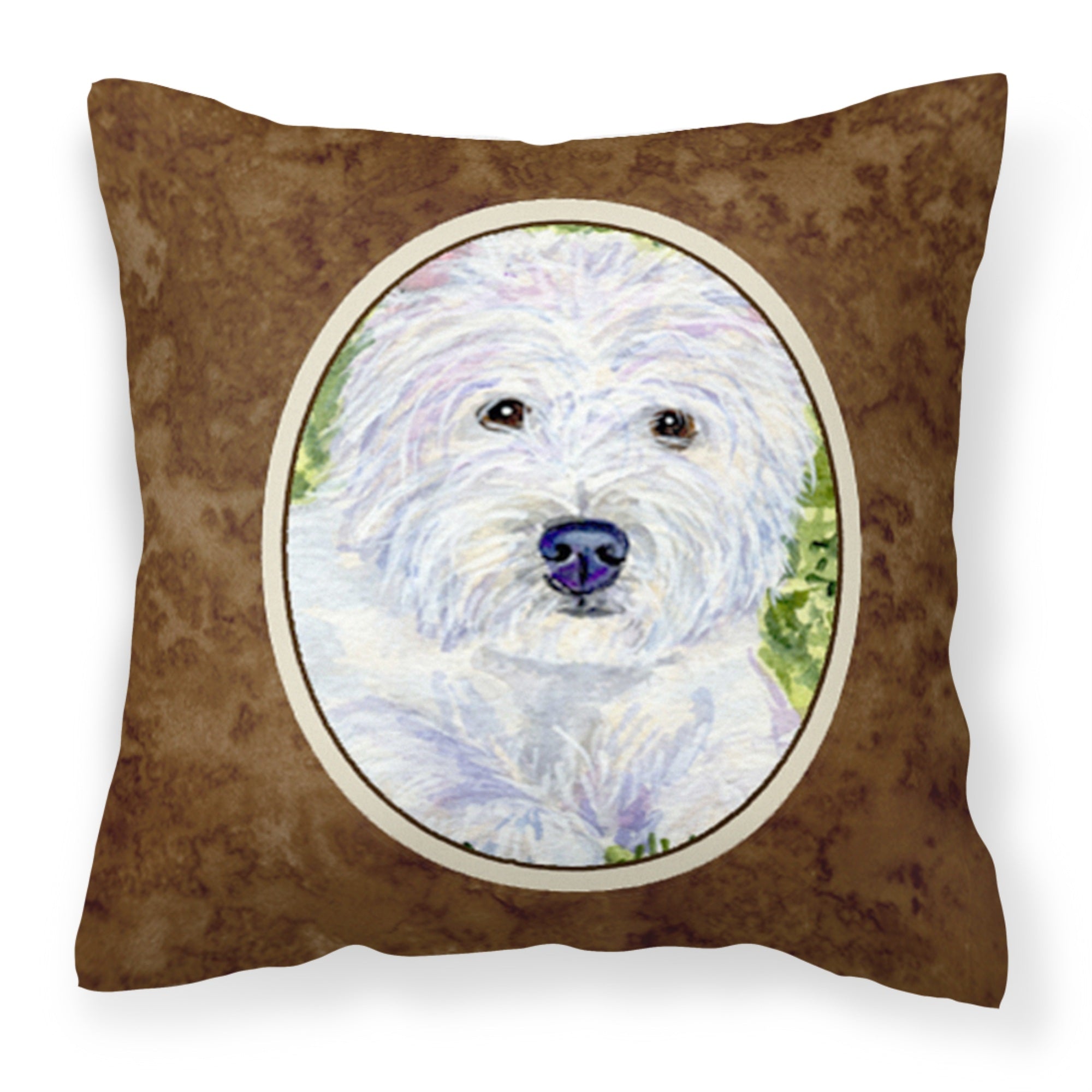'Caroline'S Treasures Ss8835Pw1414 Westie Decorative Canvas Fabric Pillow, Large, Multicolor'