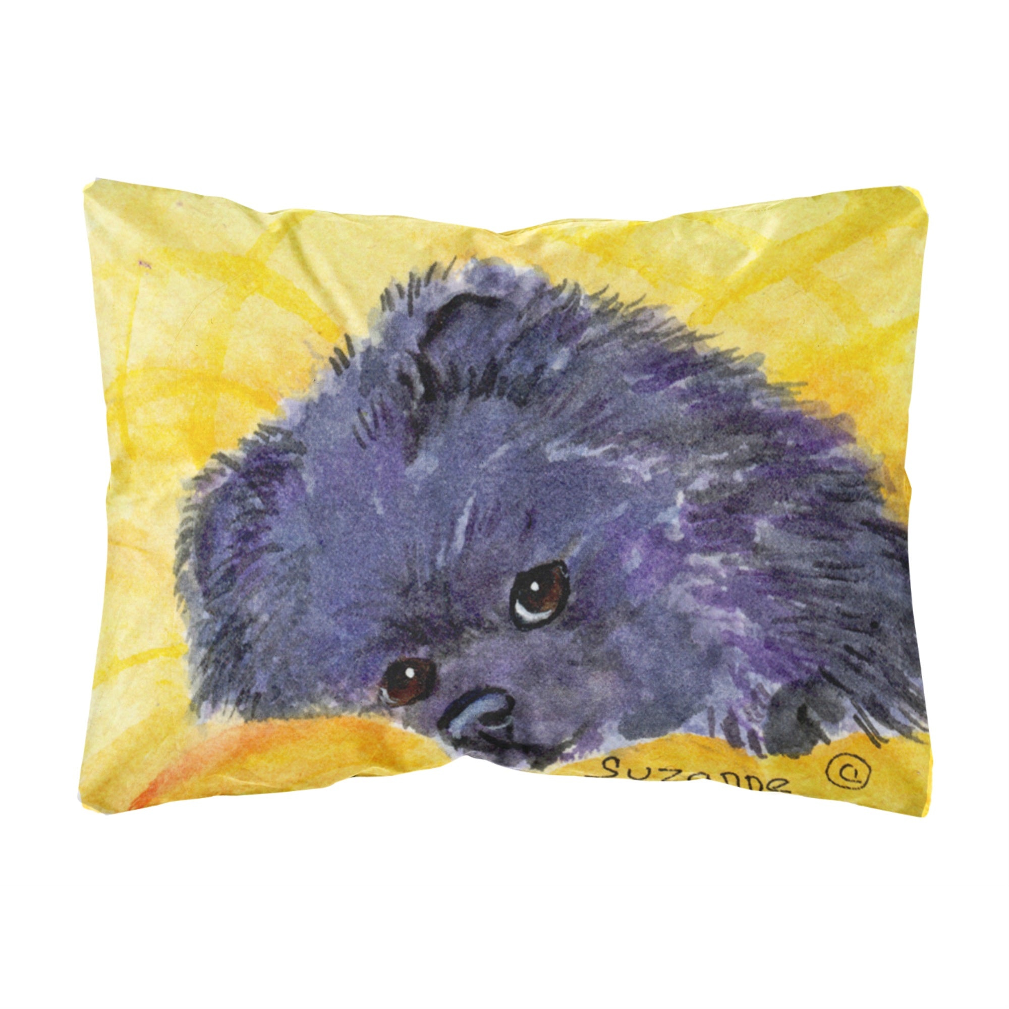 'Caroline'S Treasures Ss8839Pw1216 Pomeranian Decorative Canvas Fabric Pillow, Large, Multicolor'