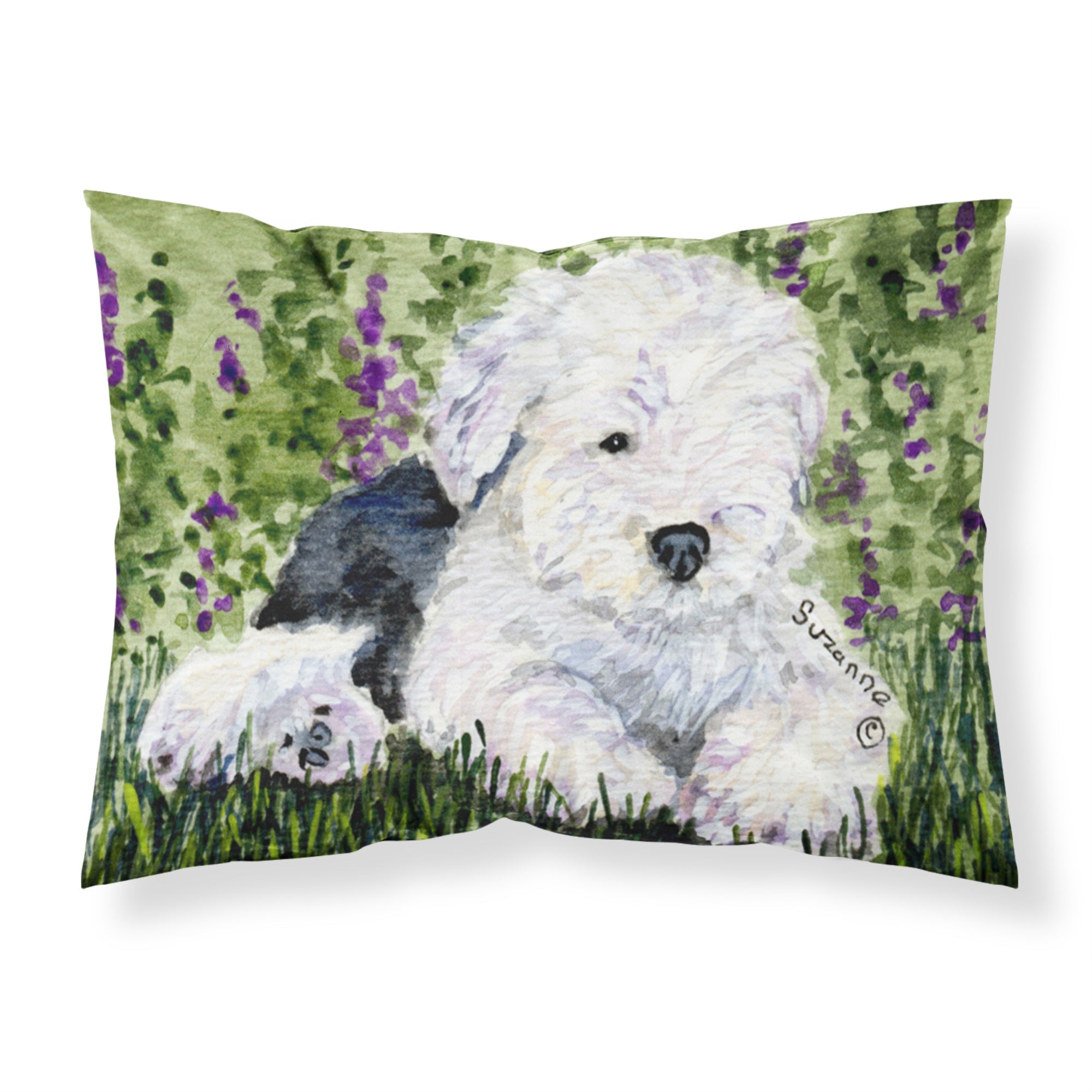 'Caroline'S Treasures Ss8840Pillowcase Old English Sheepdog Moisture Wicking Fabric Standard Pillowcase, Large, Multicolor'