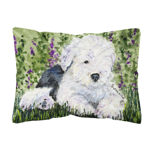'Caroline'S Treasures Ss8840Pw1216 Old English Sheepdog Decorative Canvas Fabric Pillow, Large, Multicolor'