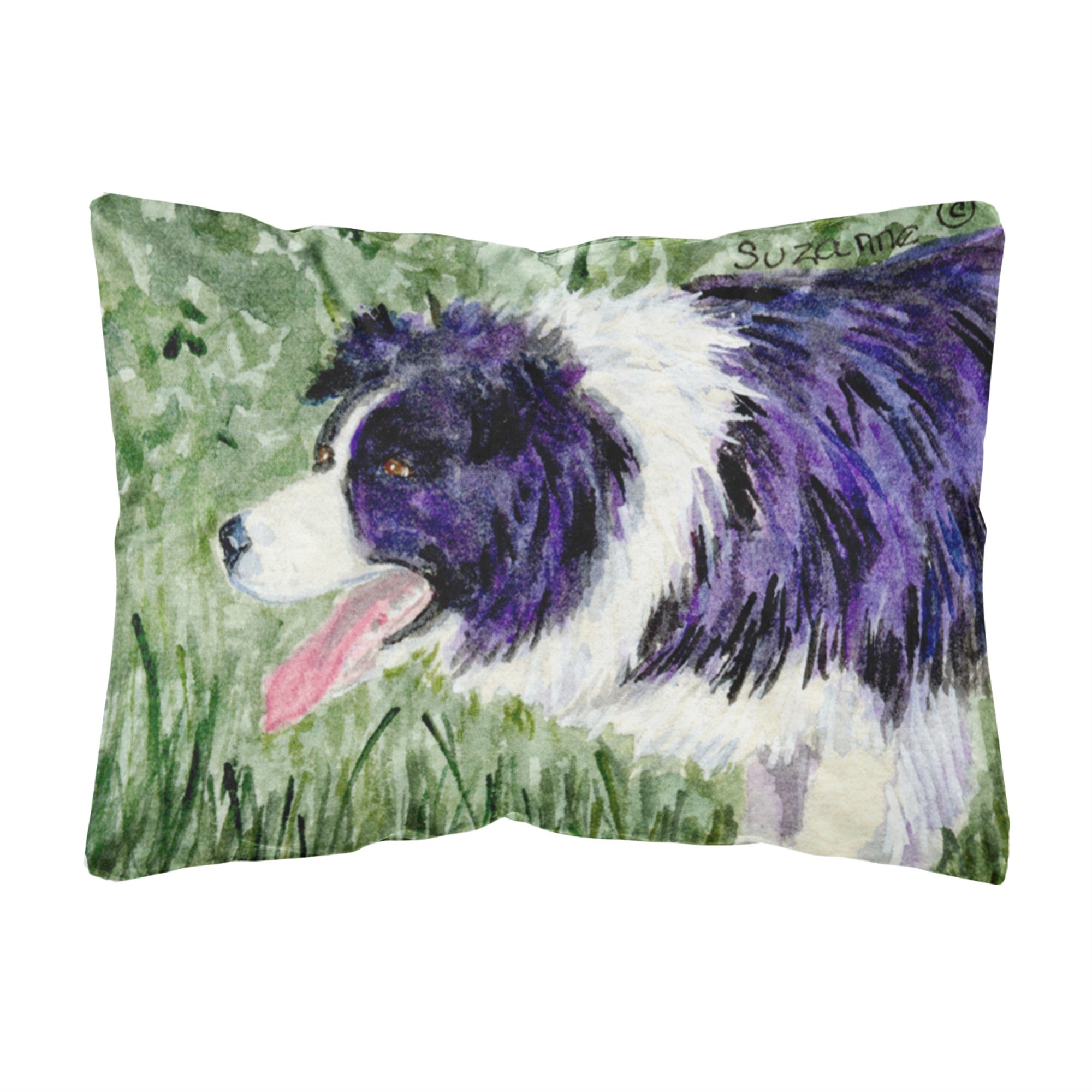 'Caroline'S Treasures Ss8843Pw1216 Border Collie Decorative Canvas Fabric Pillow, Large, Multicolor'