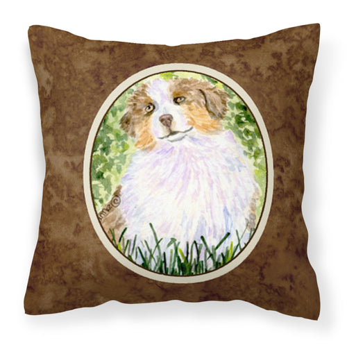 'Caroline'S Treasures Ss8844Pw1414 Australian Shepherd Decorative Canvas Fabric Pillow, Large, Multicolor'